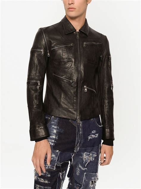 dolce gabbana lederjacke